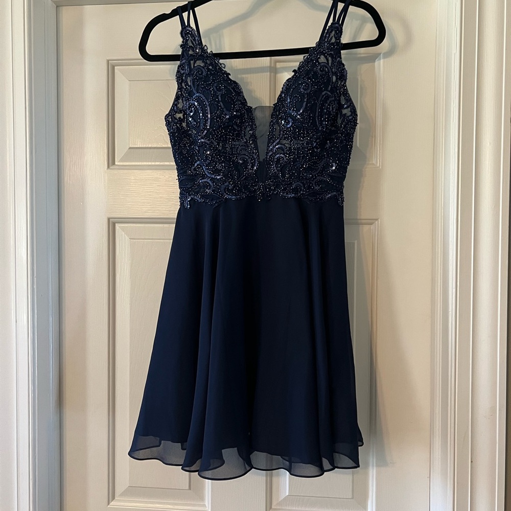 Narianna Midnight Blue Lace Dress